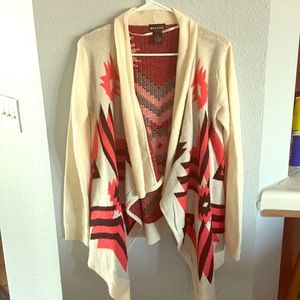 Tribal print cardigan (lightly worn)